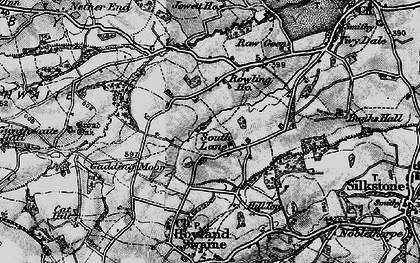 Old map of South Lane in 1896