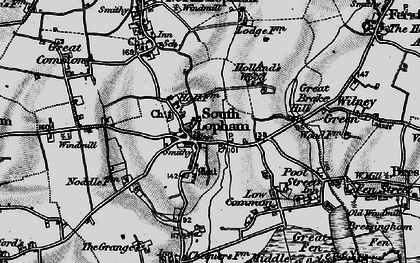 Old map of South Lopham in 1898