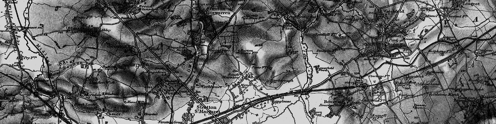 Old map of South Marston in 1896