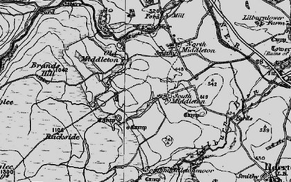 Old map of Lilburn Burn in 1897