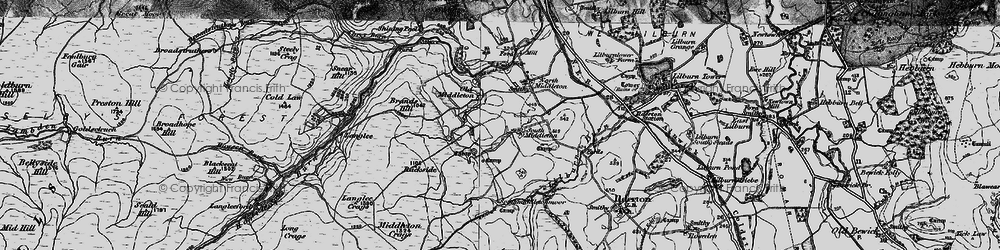 Old map of Lilburn Burn in 1897