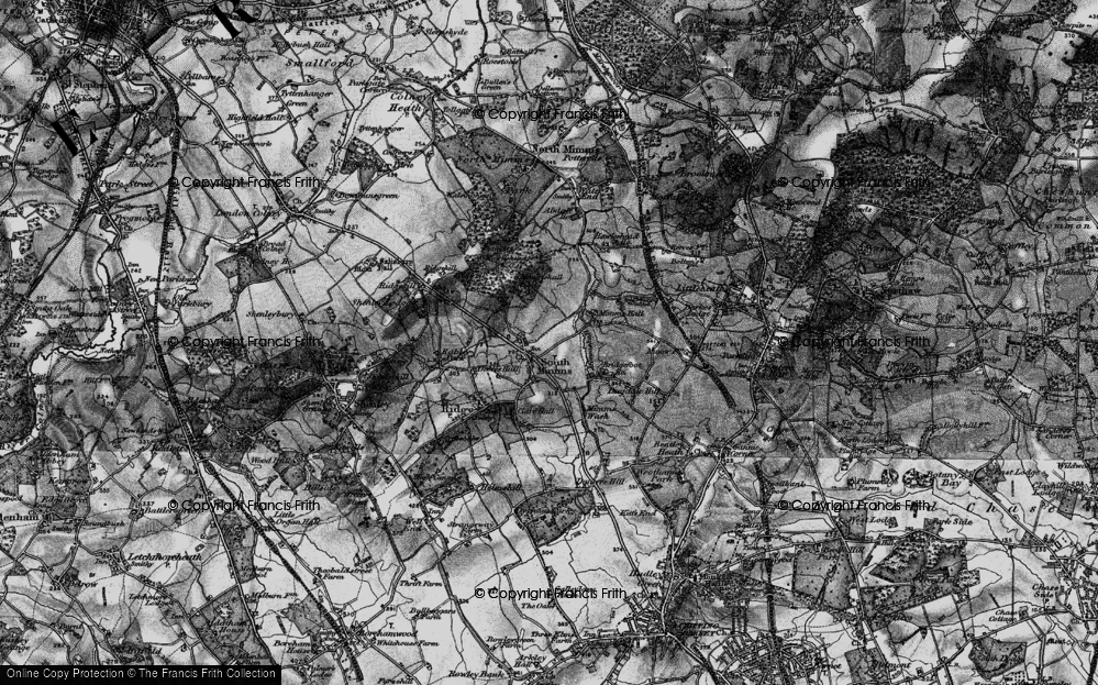 Old Map of South Mimms, 1896 in 1896