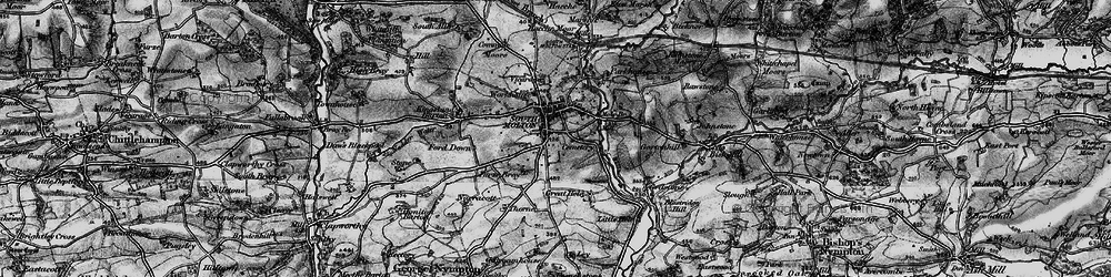 Old map of South Molton in 1898