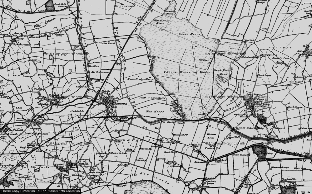 Old Map of South Moors, 1895 in 1895
