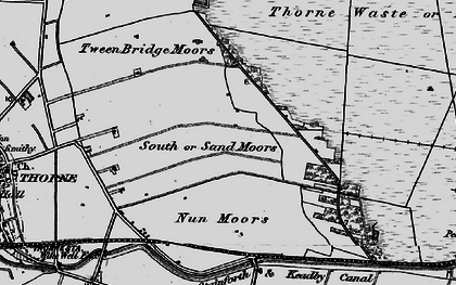 Old map of South Moors in 1895