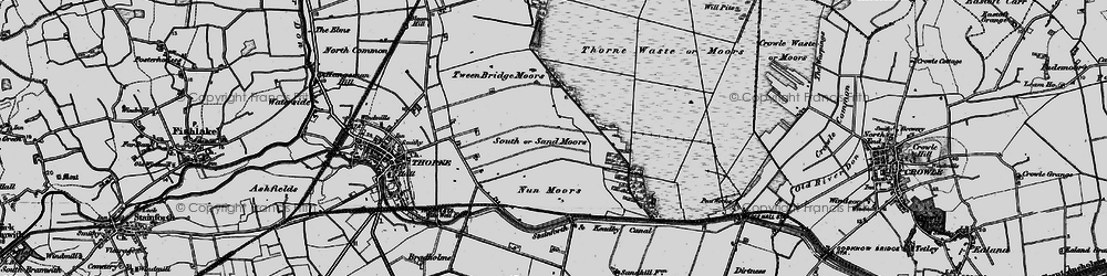 Old map of South Moors in 1895