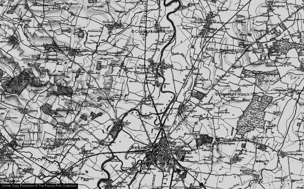Old Map of Historic Map covering Winthorpe Lake in 1899