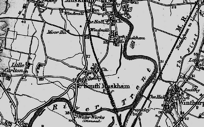 Old map of Winthorpe Lake in 1899