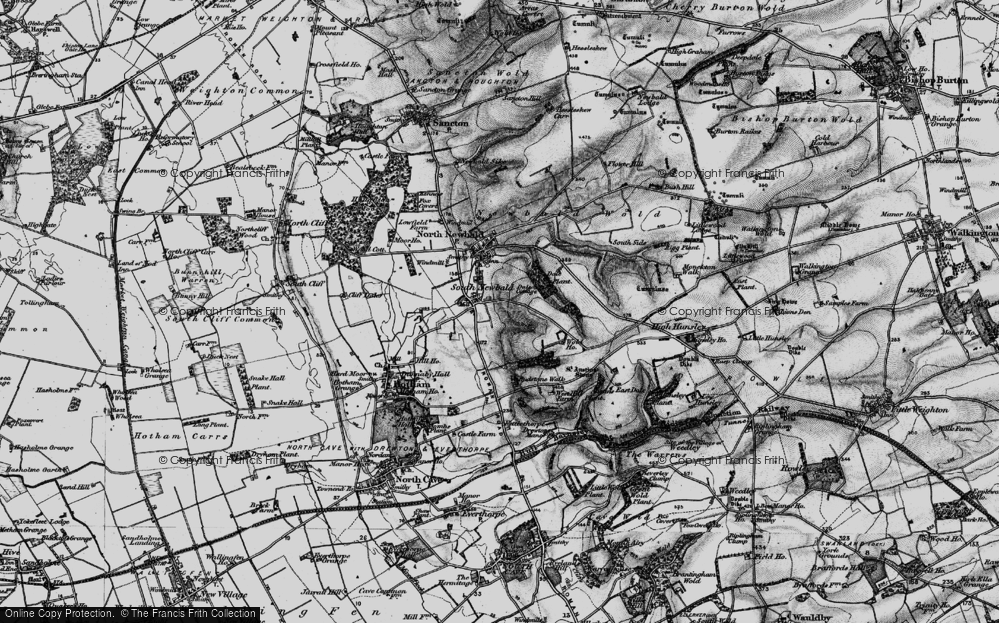 Old Map of South Newbald, 1898 in 1898