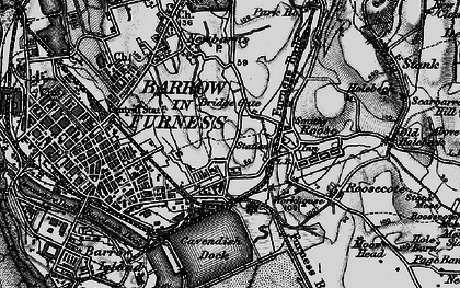 Old map of South Newbarns in 1897