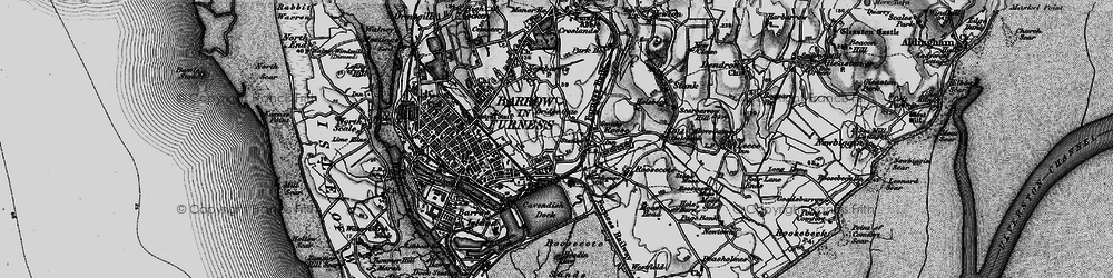 Old map of South Newbarns in 1897