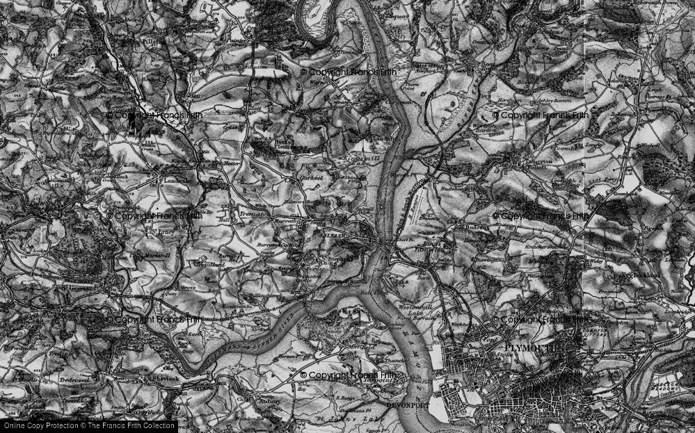 Old Map of South Pill, 1896 in 1896