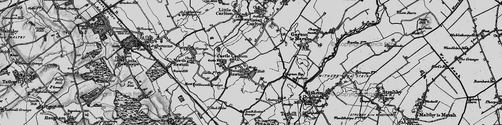 Old map of Gayton Top in 1899