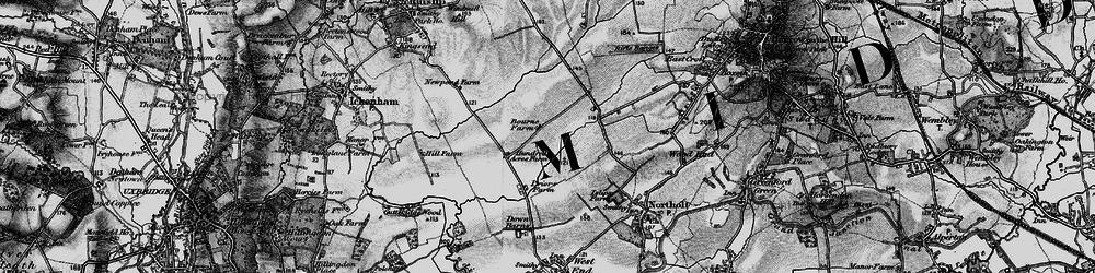 Old map of South Ruislip in 1896