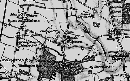 Old map of South Runcton in 1893
