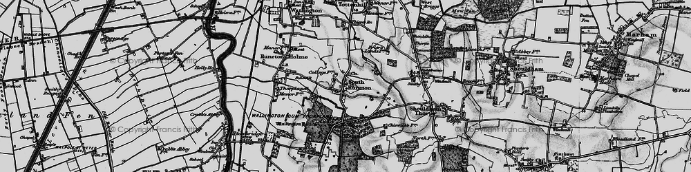 Old map of South Runcton in 1893