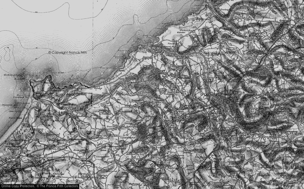 Old Map of South Tehidy, 1896 in 1896
