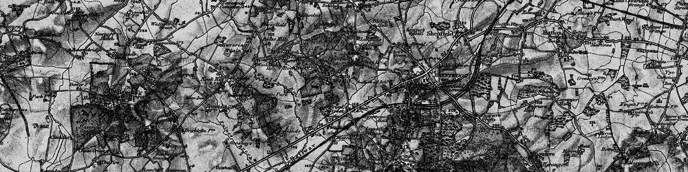 Old map of South Weald in 1896