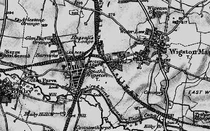 Old map of Blaby Hill in 1899