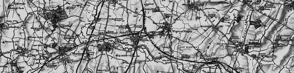 Old map of Blaby Hill in 1899