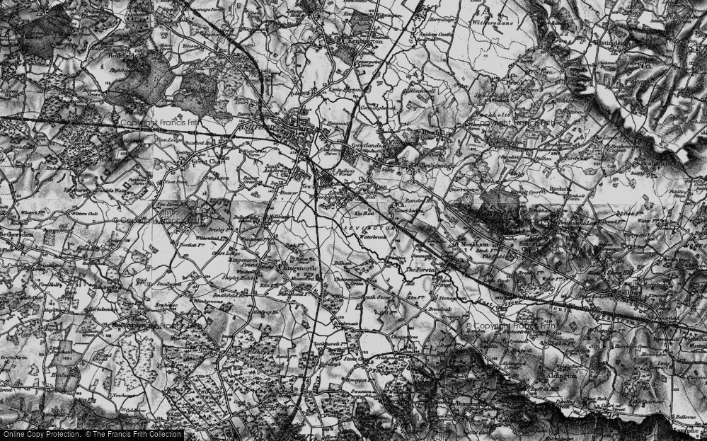 Old Map of South Willesborough, 1895 in 1895