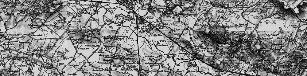 Old map of South Willesborough in 1895