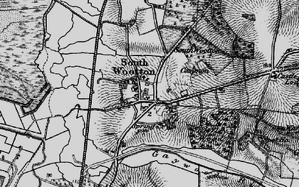 Old map of South Wootton in 1893