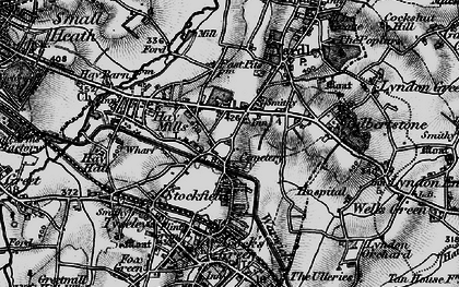 Old map of South Yardley in 1899