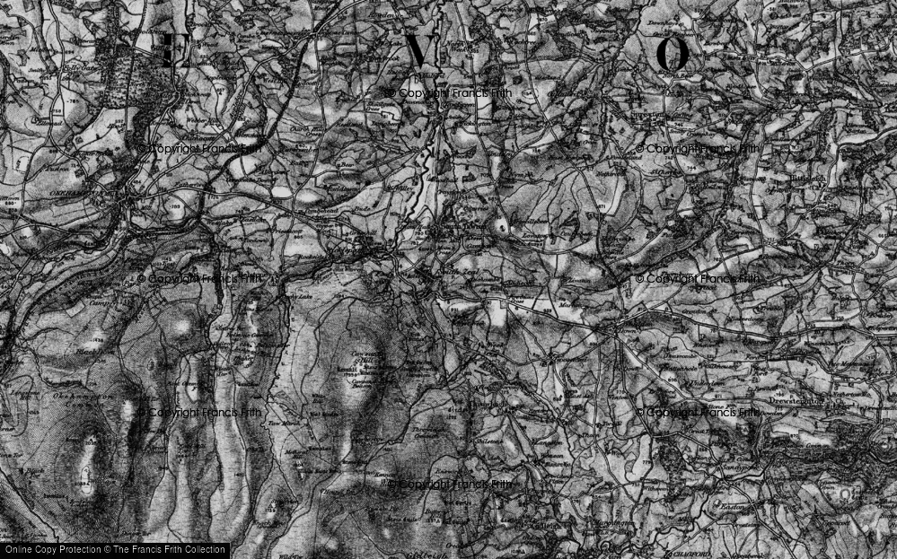 Old Map of Historic Map covering West Wyke in 1898