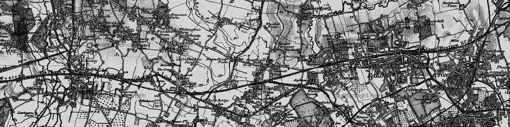 Old map of Southall in 1896