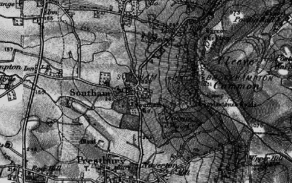 Old map of Southam in 1896