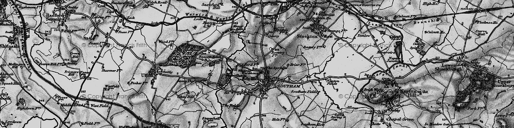 Old map of Southam in 1898