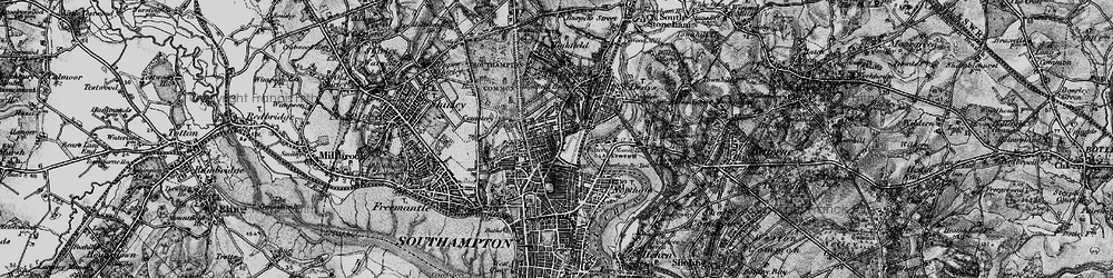 Old map of Southampton in 1895