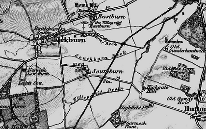 Old map of Southburn in 1898