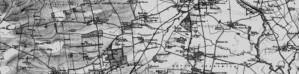 Old map of Southburn in 1898