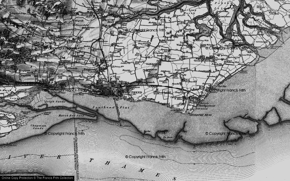 Old Map of Southchurch, 1895 in 1895