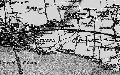 Old map of Southchurch in 1895