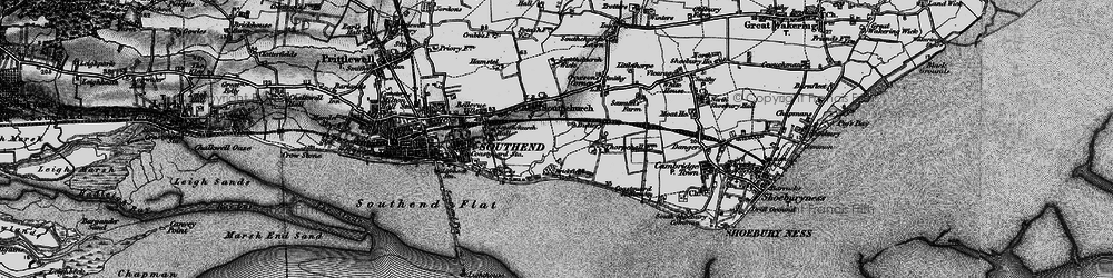 Old map of Southchurch in 1895