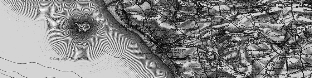 Old map of Southerndown in 1897