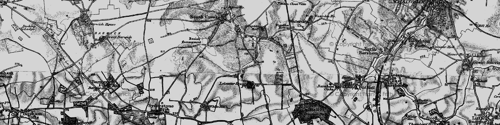 Old map of Southgate in 1898