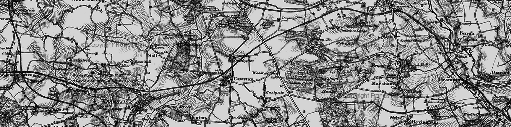 Old map of Southgate in 1898