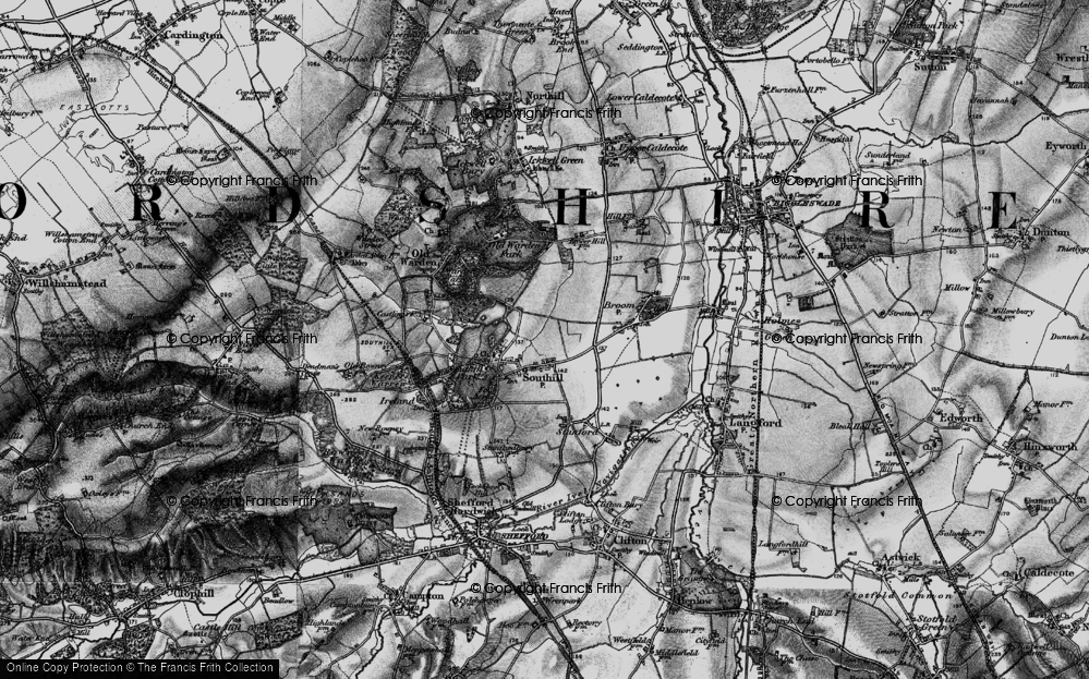 Old Map of Southill, 1896 in 1896