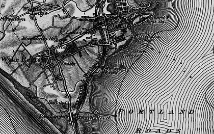 Old map of Portland Harbour in 1897