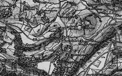 Old map of Bonehayne in 1897