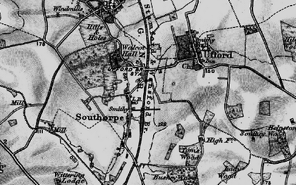 Old map of Southorpe in 1898