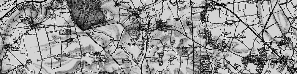 Old map of Bushey Wood in 1898