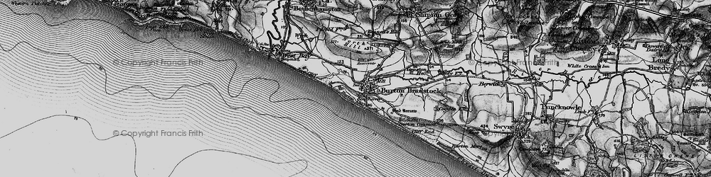 Old map of Southover in 1897