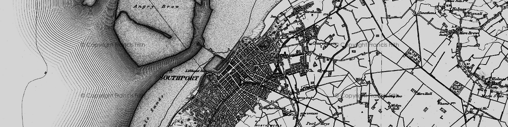 Old map of Southport in 1896