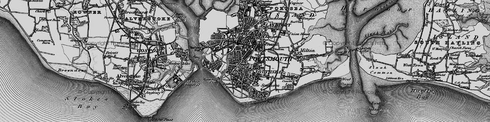 Old map of Southsea in 1895