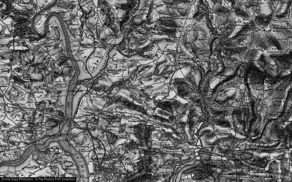 Old Map of Southway, 1896 in 1896